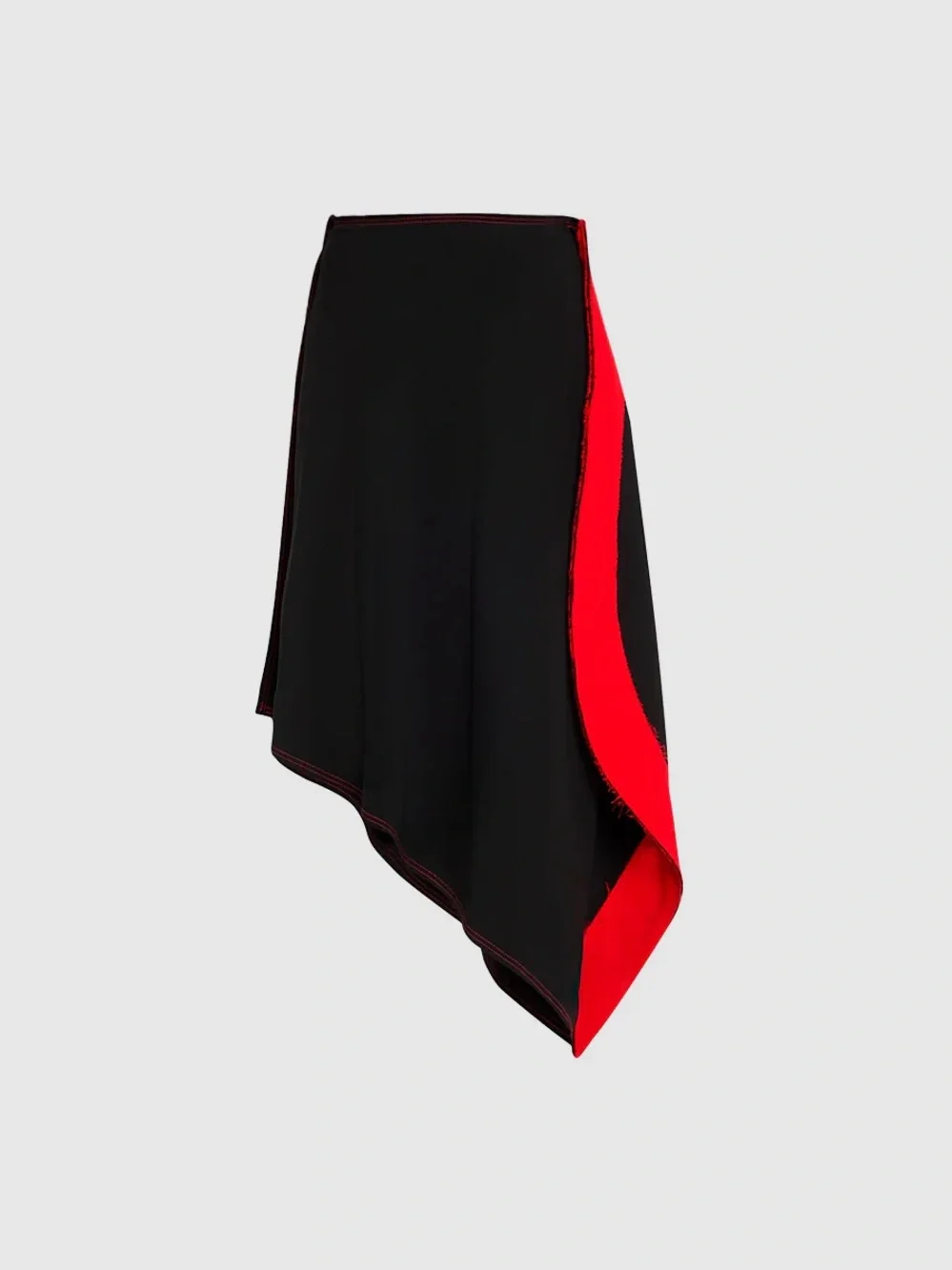 Zomer 2024 Whiteread Midi Asymmetrical Contrast Skirt
